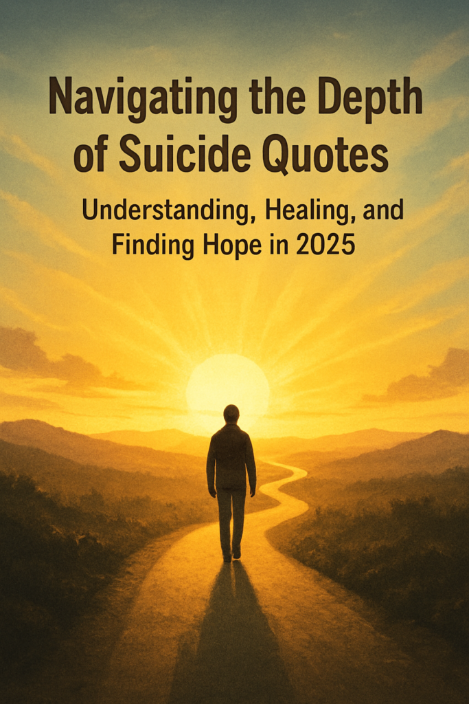 Navigating the Depth of Suicide Quotes: Understanding, Healing, and Finding Hope in 2025